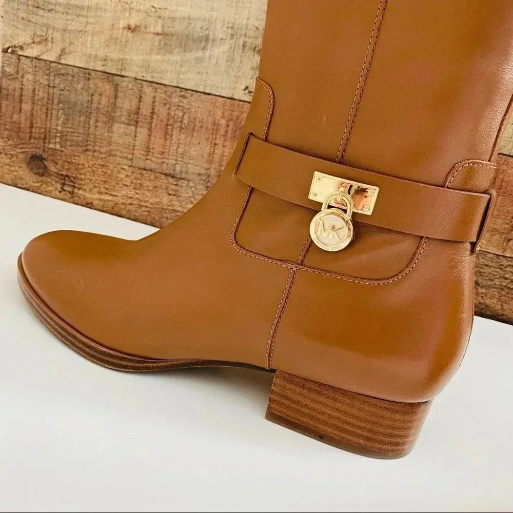Micheal Kors Hamilton Padlock Knee Length Boots - Picture 5 of 7
